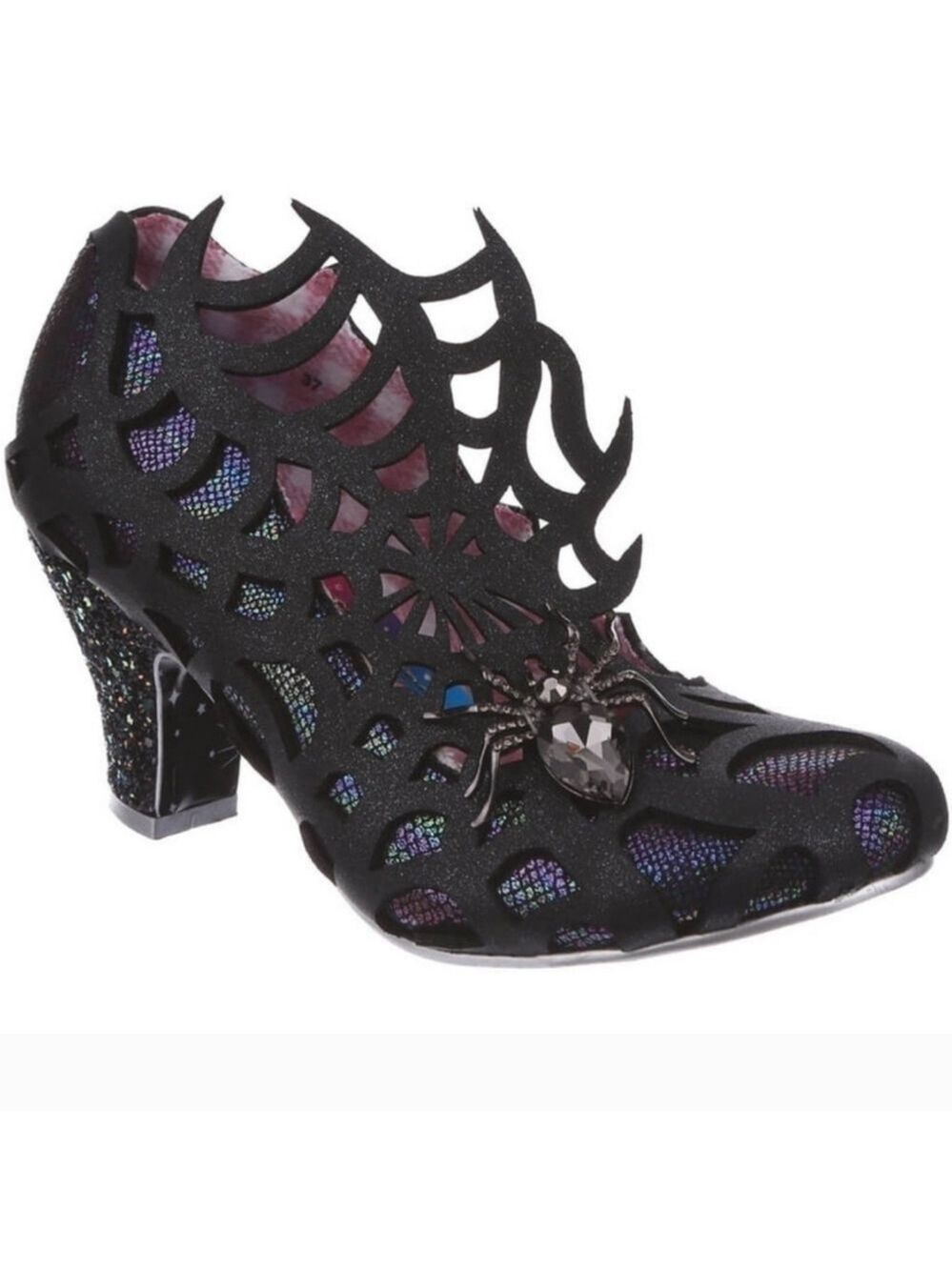 Irregular Choice Black Spiderweb Heels Pumps Size 6